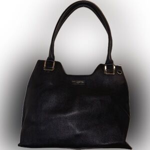 Karl Lagerfeld Large Leather Tote Shoulder Bag Purse
